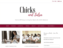 Tablet Screenshot of chicksandsalsa.com